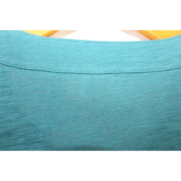 Neon Buddha Womens Teal Feeling Festive Shirt S NWT FLAW - Picture 5 of 8